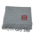 Loewe Anagram Cashmere Wool Scarf Light Gray — view 3