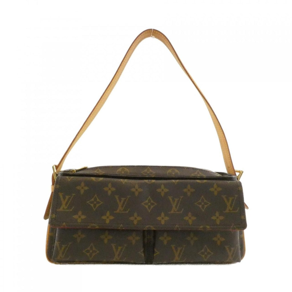 Louis Vuitton Monogram Viva-Cite MM Shoulder Bag Brown Marron