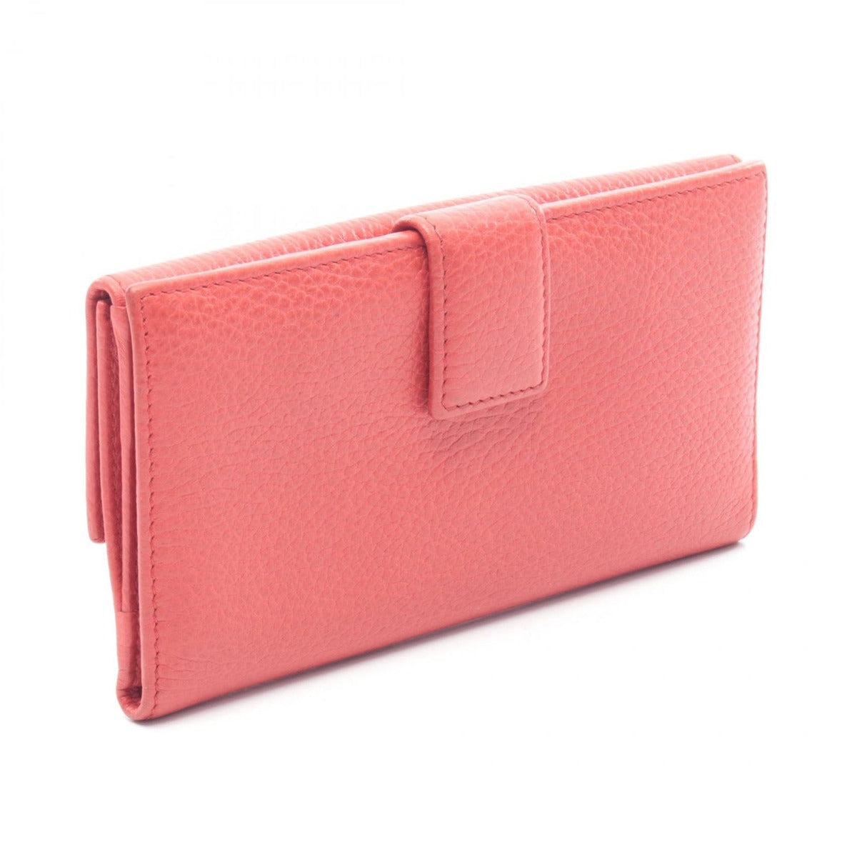 Gucci Hook Wallet Coral Orange Leather — view 2