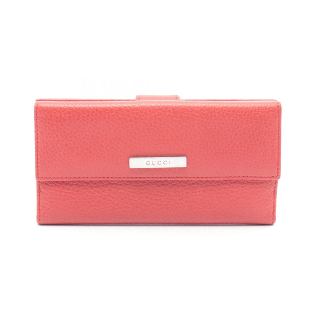 Gucci Hook Wallet Coral Orange Leather