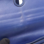 Hermes Bifold Wallet Dogon Long Blue Electric Leather — view 6