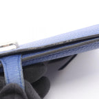 Hermes Bifold Wallet Dogon Long Blue Electric Leather — view 8
