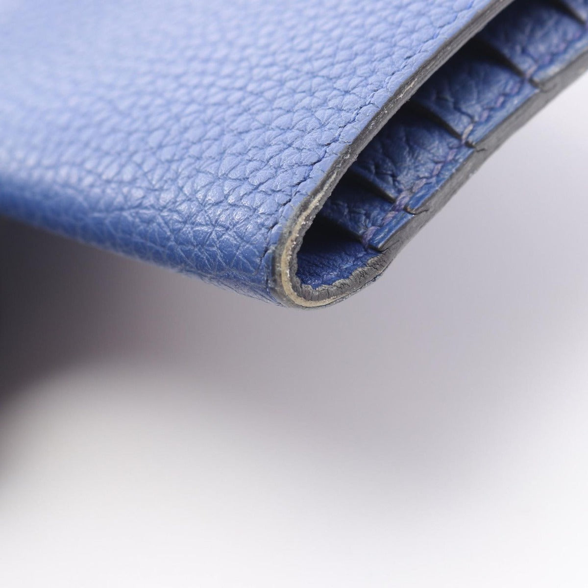Hermes Bifold Wallet Dogon Long Blue Electric Leather — view 9