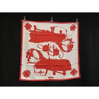Hermes Harnais de Cour Carre 90 Silk Scarf Shawl Red White — view 2