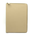 Fendi Case Gray Beige Document Zip Around Leather