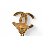 Chanel Earrings Vintage Coco CC Pearl Motif Gold 95 — view 5