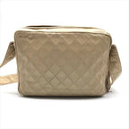 Chanel CC Logo Quilted Lambskin Fringe Shoulder Bag Beige Purse — view 2