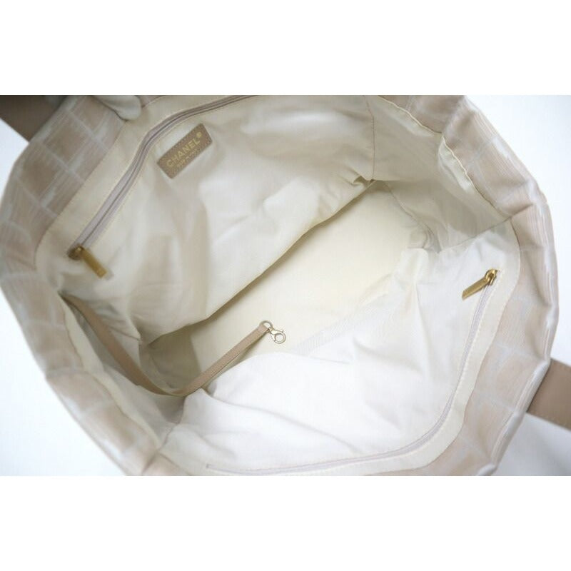 Chanel New Travel Canvas Leather Pink Beige — view 5