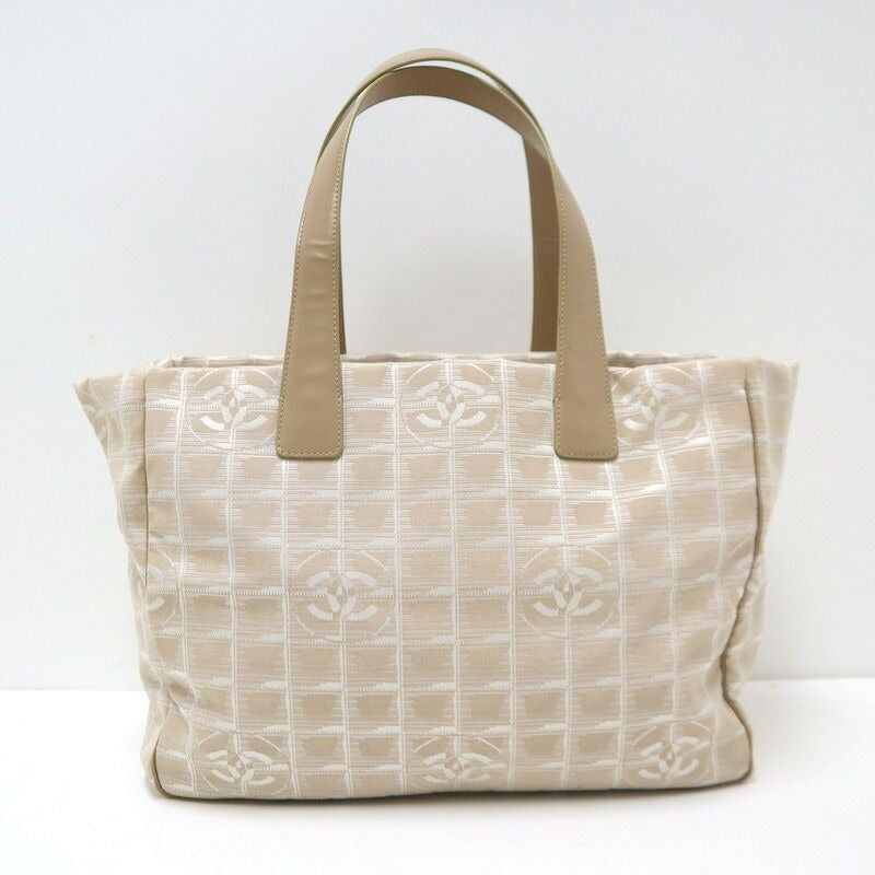 Chanel New Travel Canvas Leather Pink Beige