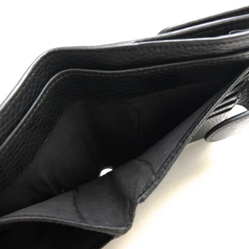 Gucci Wallet Women Leather Black Interlocking G with Coin Purse — view 7