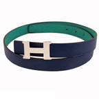 Hermes Constance Mini Belt Malachite Blue Ankle Silver Swift Epsom Reversible — view 2