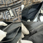 Fendi Body Bag Zucca 7 Va434 Leather Brown — view 9