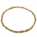 Celine Macadam Triomphe Link Necklace Choker Gold