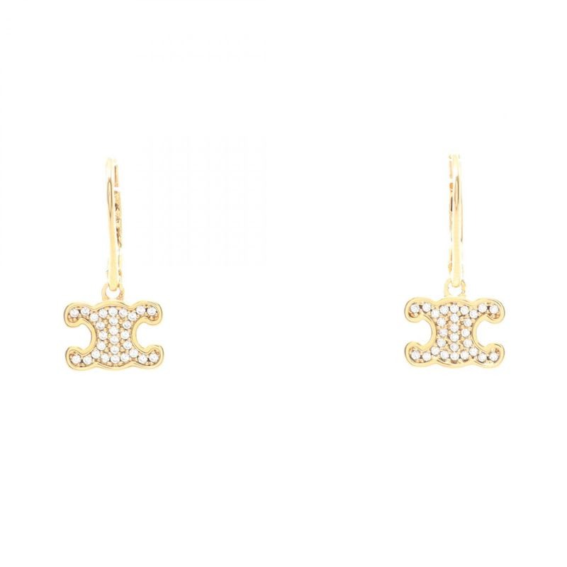 Celine Earrings Triomphe 460 Gc6 Bzi35 or Gold GP — view 2