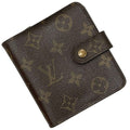 Louis Vuitton Bifold Wallet Compact Zip Monogram Brown