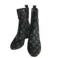 Louis Vuitton Short Boots Silhouette Line 39 Velour Black