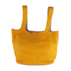 Hermes Picotin Lock T GM Handbag Gray Yellow Silver Hardware — view 4