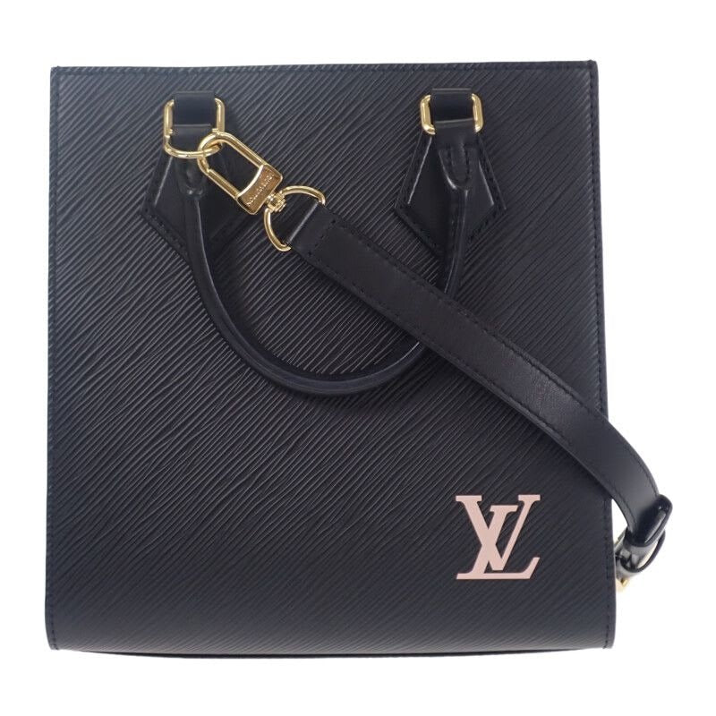 Louis Vuitton Sac Plat BB Epi 2-Way Bag Black Gold Hardware — view 2