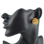 Chanel Oval Vintage Gold Plated 95 a 9.47 g Earrings — view 3