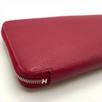 Hermes Azap Long Silk in Epsom Shikaku Rouge Wallet — view 5