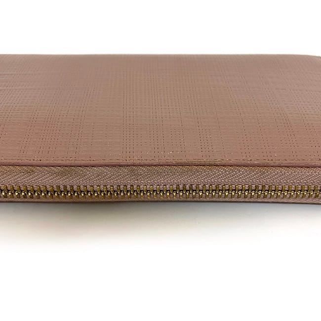 Loewe Round Zipper Long Wallet Pink Linen — view 9
