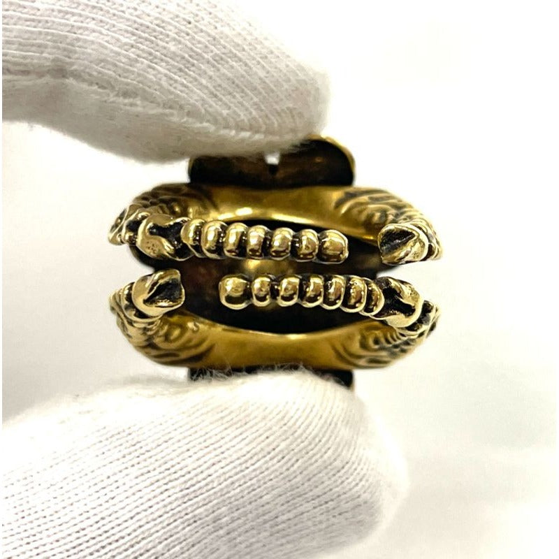 Gucci Flower Cocktail Ring S With Stones And GP White — view 7