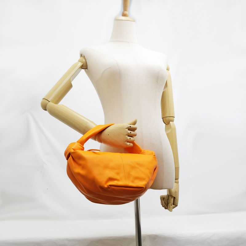 Bottega Veneta Double Knot Mini Handbag Orange Cuff — view 9