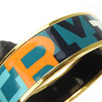 Hermes Bracelet Emile Enamel Metal Greenish Multicolor Gold Hardware — view 8