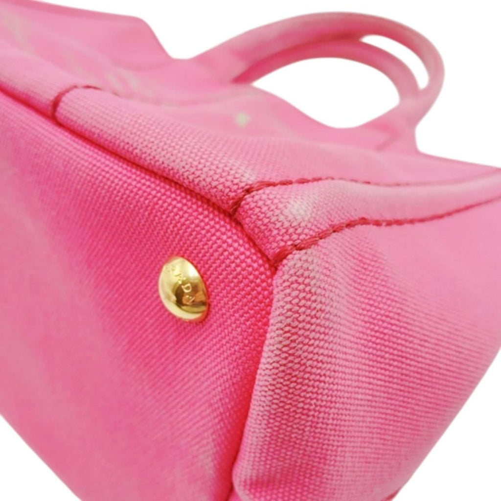 Prada 1 Bg439 Canapa Handbag Mini Tote Bag Pink — view 7