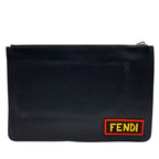 Fendi 7 N0078 Love Second Bag Clutch Pochette Leather Black Multicolor — view 2