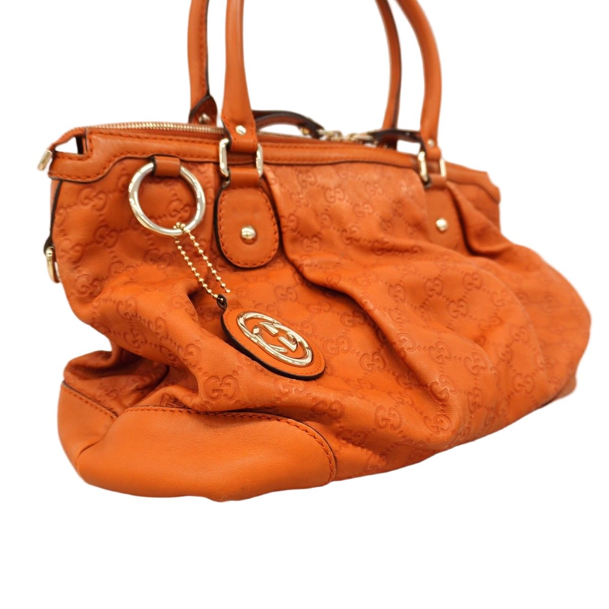 Gucci Tote Guccissima Leather Orange Champagne Gold 2-Way — view 2