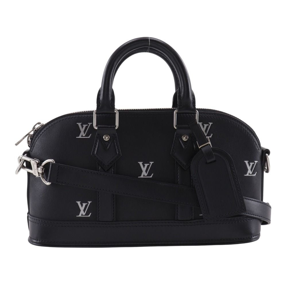 Louis Vuitton Alma East West 2-Way Shoulder Calf Black Handbag