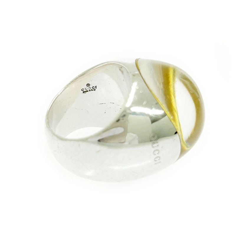 Gucci Silver Stone Ring 32.3 g 925 Engraving — view 8