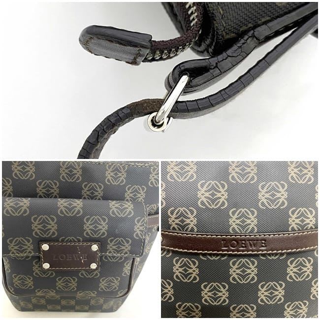 Loewe Shoulder Bag Gray Brown Anagram with Pouch — view 7