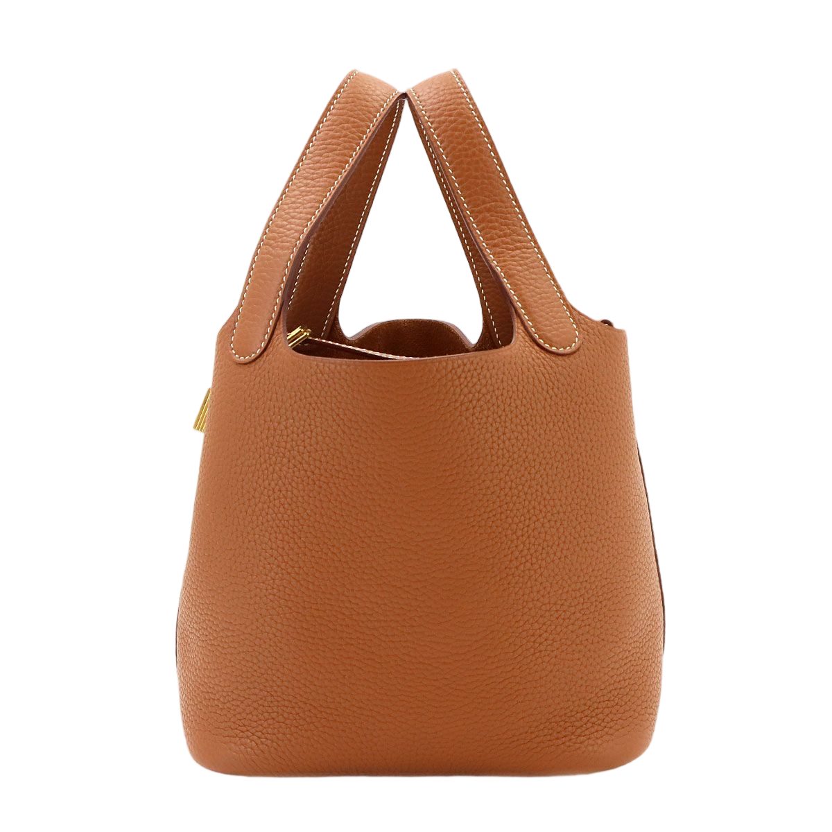 Hermes Picotin Lock PM Hand Bag Taurillon Clemence Gold