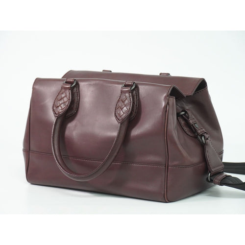 Bottega Veneta Intrecciato 2-Way Shoulder Bag Pochette Leather Bordeaux — view 2