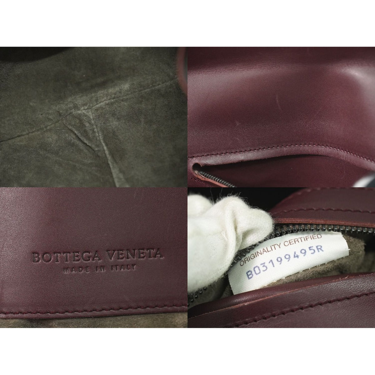 Bottega Veneta Intrecciato 2-Way Shoulder Bag Pochette Leather Bordeaux — view 9