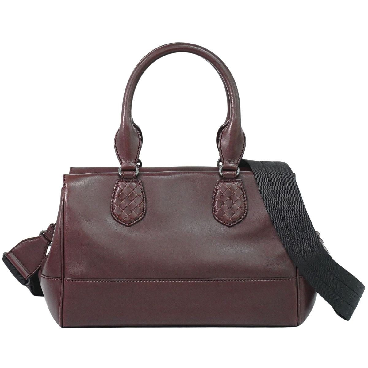 Bottega Veneta Intrecciato 2-Way Shoulder Bag Pochette Leather Bordeaux