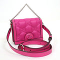 Gucci Mini Shoulder Bag Leather Pink Silver