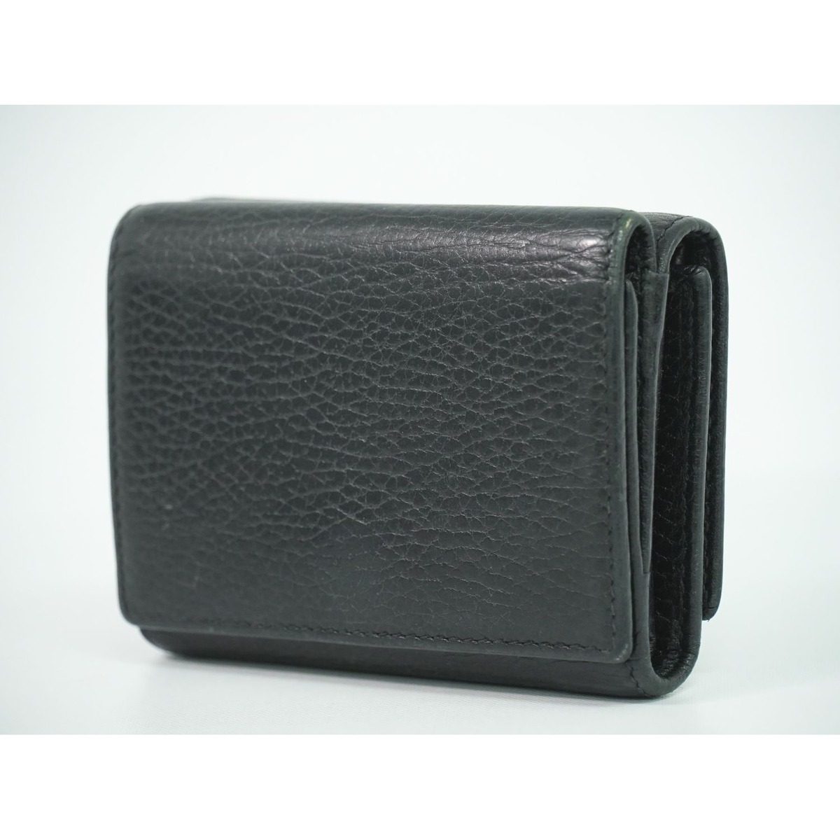 Gucci Petit Marmont Trifold Wallet Compact Leather Black — view 2