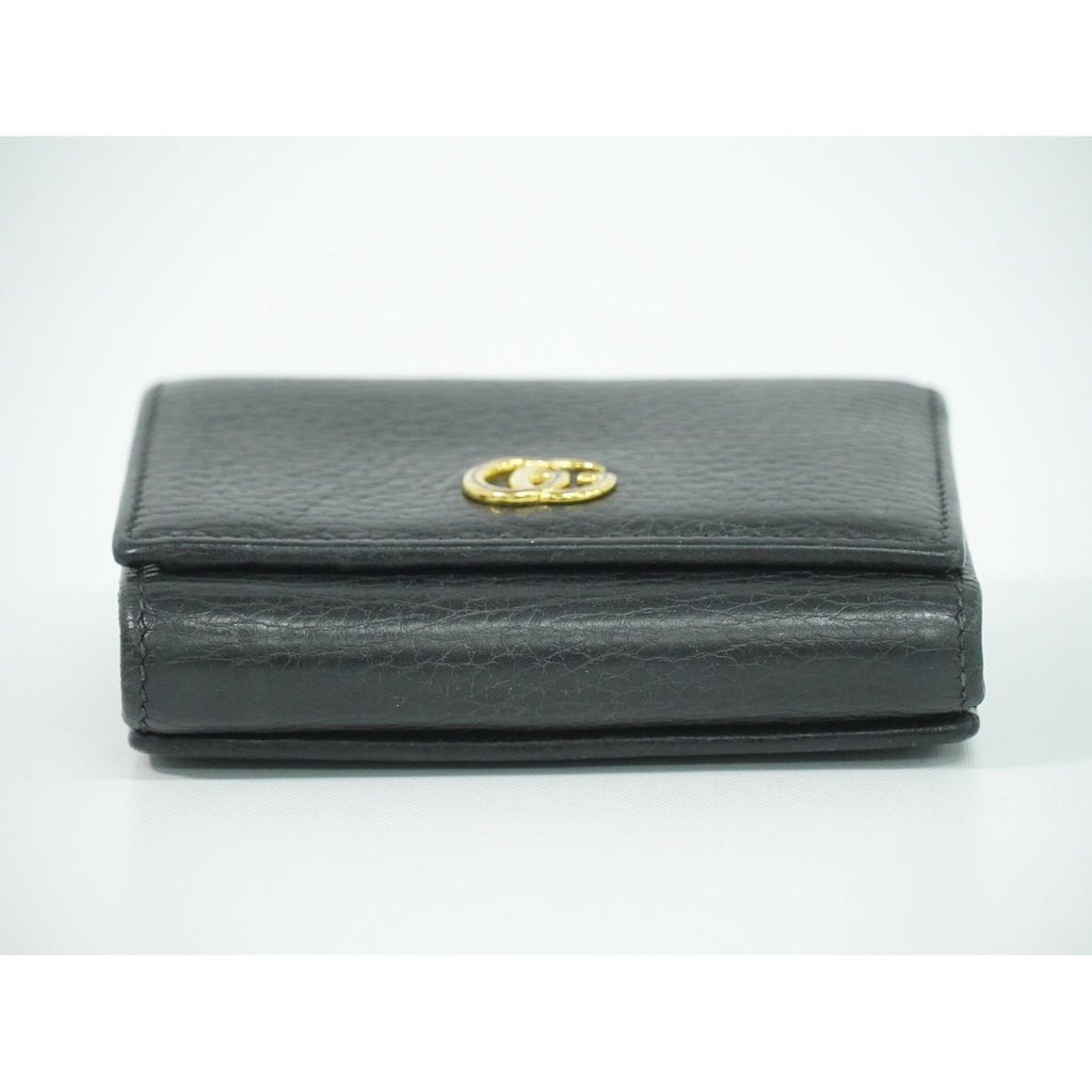 Gucci Petit Marmont Trifold Wallet Compact Leather Black — view 3
