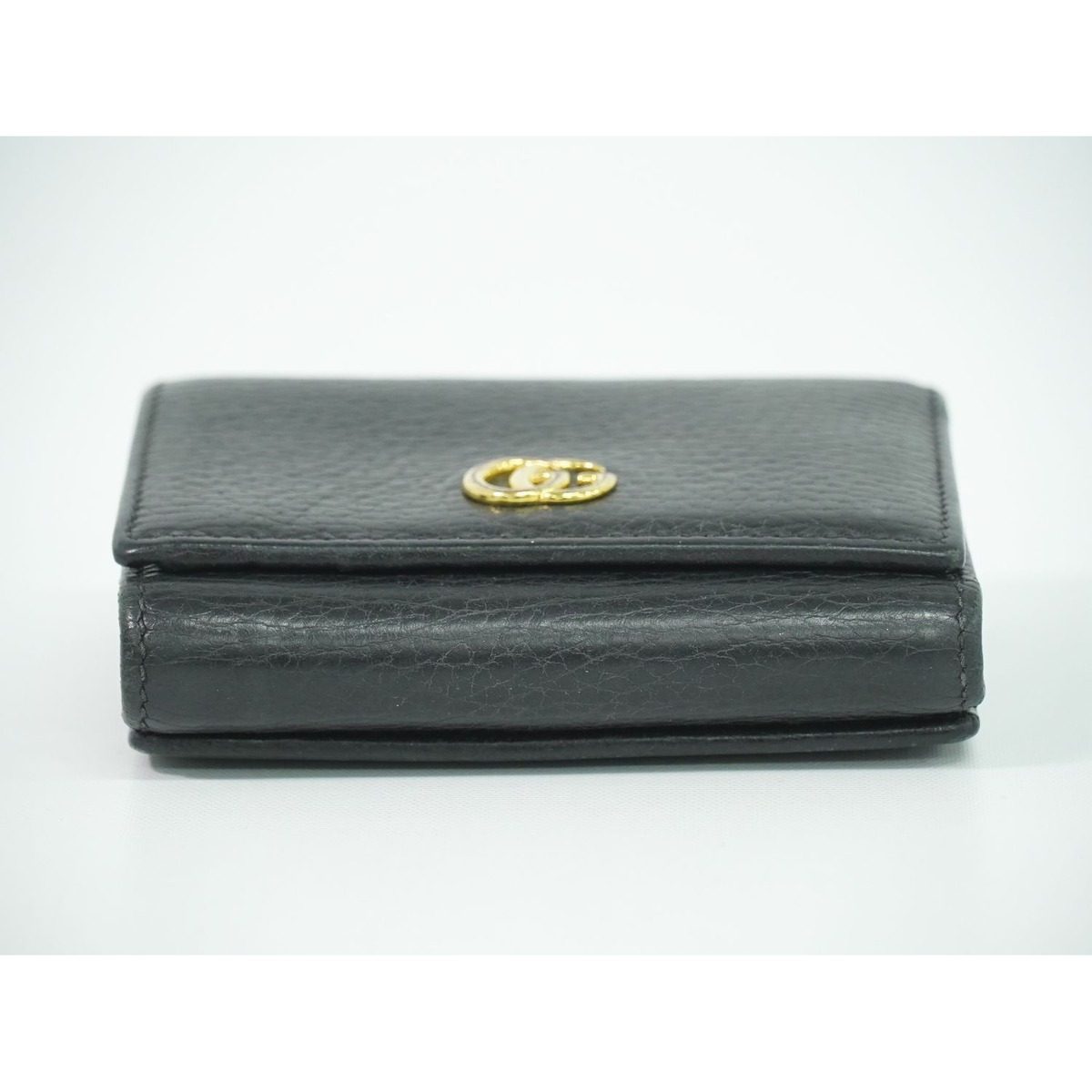 Gucci Petit Marmont Trifold Wallet Compact Leather Black — view 3