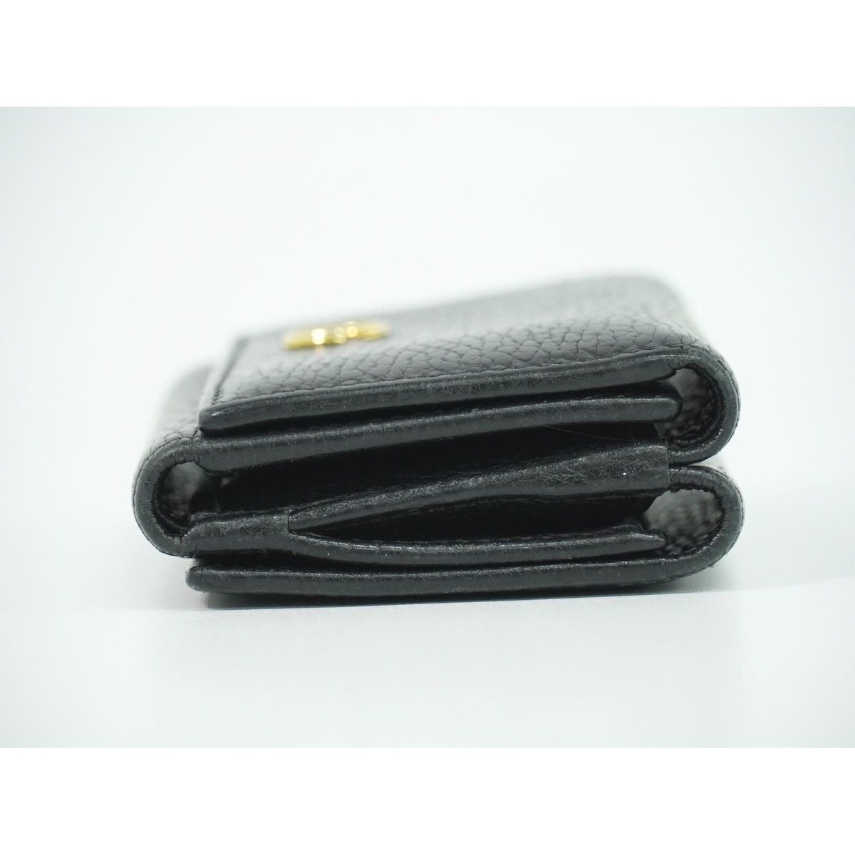 Gucci Petit Marmont Trifold Wallet Compact Leather Black — view 4