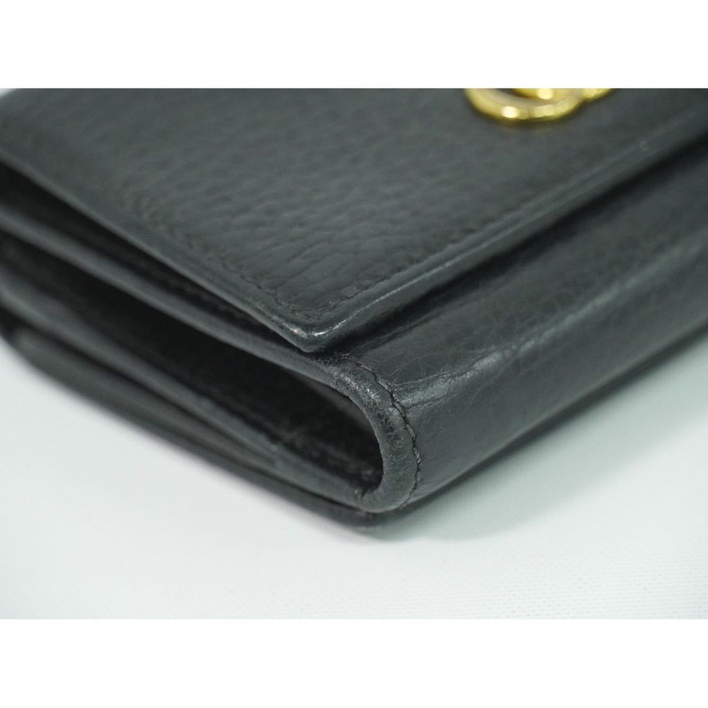 Gucci Petit Marmont Trifold Wallet Compact Leather Black — view 6