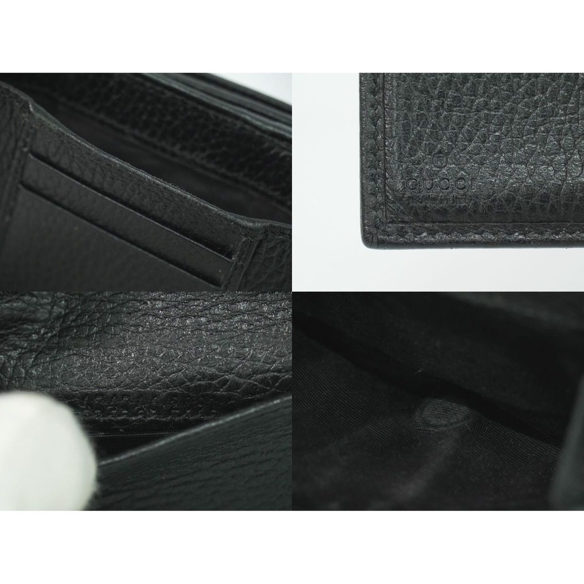Gucci Petit Marmont Trifold Wallet Compact Leather Black — view 9