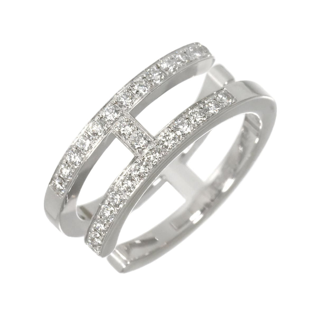 Hermes Arianne Che D'ancre 48 Ring Diamond 18k WG White Gold