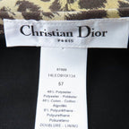 Dior Leopard Pattern Beret Hat Brown 57 — view 7
