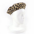 Dior Leopard Pattern Beret Hat Brown 57