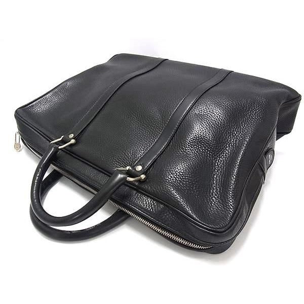 Celine Business Bag Macadam Briefcase Black Leather Vintage M09 Silver — view 2
