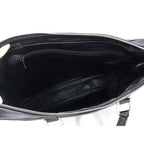 Celine Business Bag Macadam Briefcase Black Leather Vintage M09 Silver — view 7
